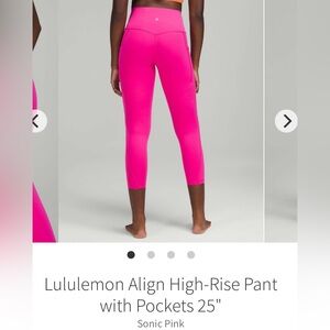 Lululemon Align High-Rise Pant with Pockets 25" BNWT